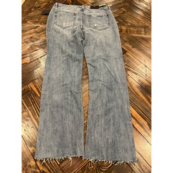 Distressed Gray Straight Leg Jeans - Picture 4 of 15